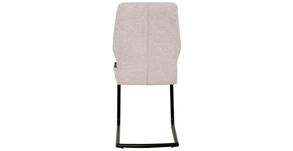 SCHWINGSTUHL in Eisen Mikrofaser - Beige/Schwarz, Design, Textil/Metall (45/91/62cm) - Xora