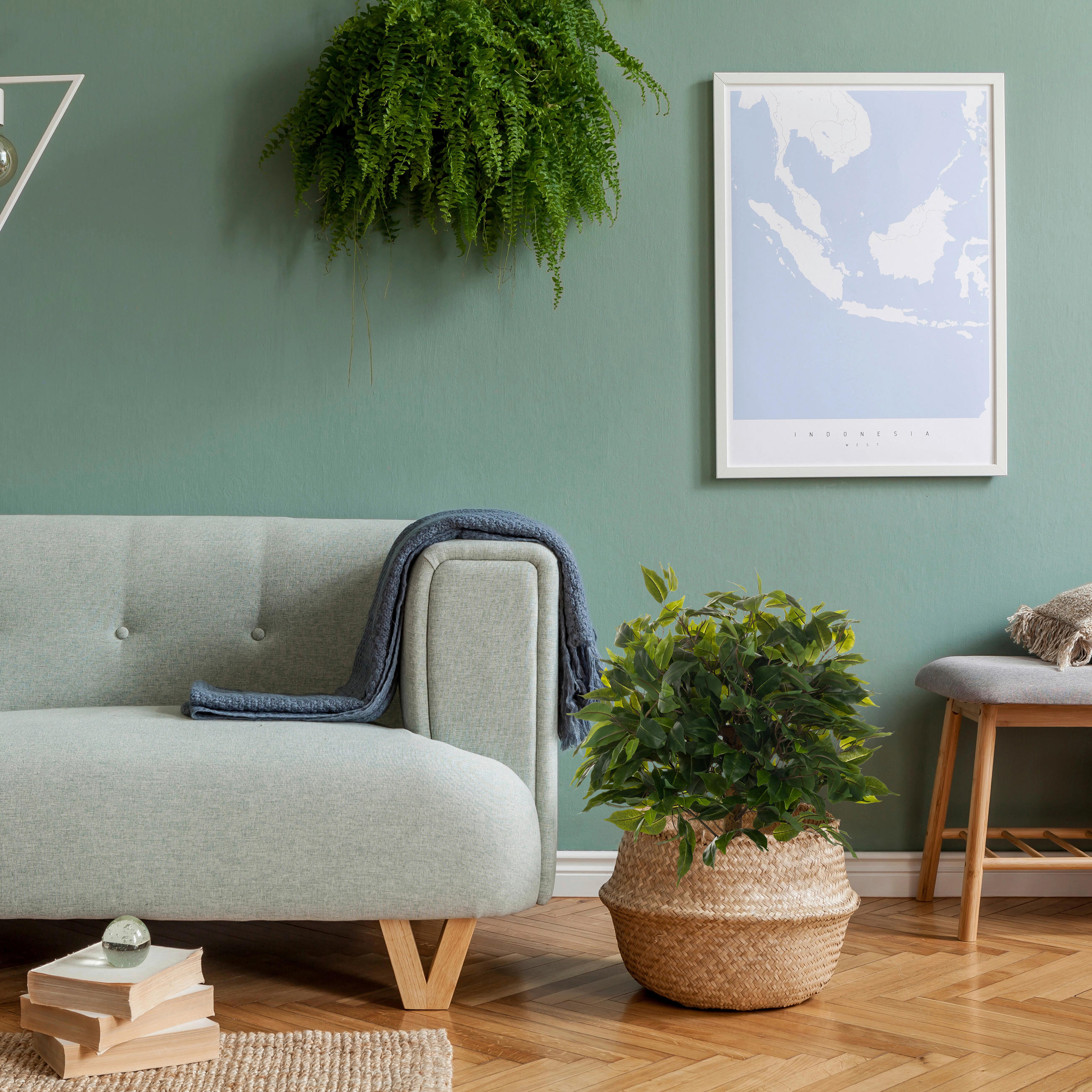 KUNSTPFLANZE Ficus Benjamina  - Braun/Weiß, MODERN, Kunststoff (40/65/40cm) - MID.YOU