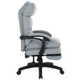 CHEFSESSEL Mikrofaser Hellgrau  - Hellgrau/Schwarz, MODERN, Kunststoff/Textil (63,5/114-122/70cm) - Venda