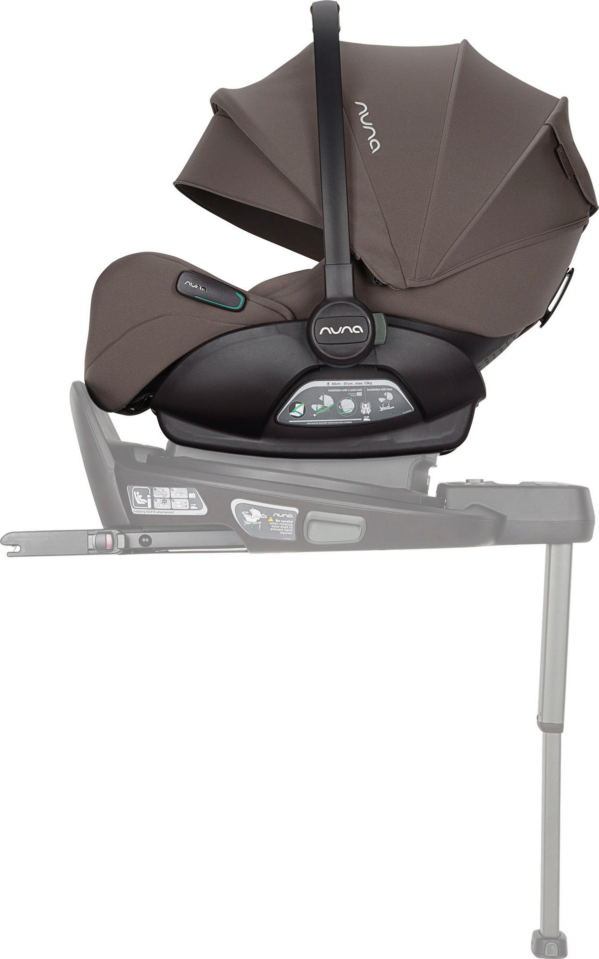 BABYSCHALE Arra flex  - Graubraun, Basics, Kunststoff/Textil (70/43/58cm) - Nuna