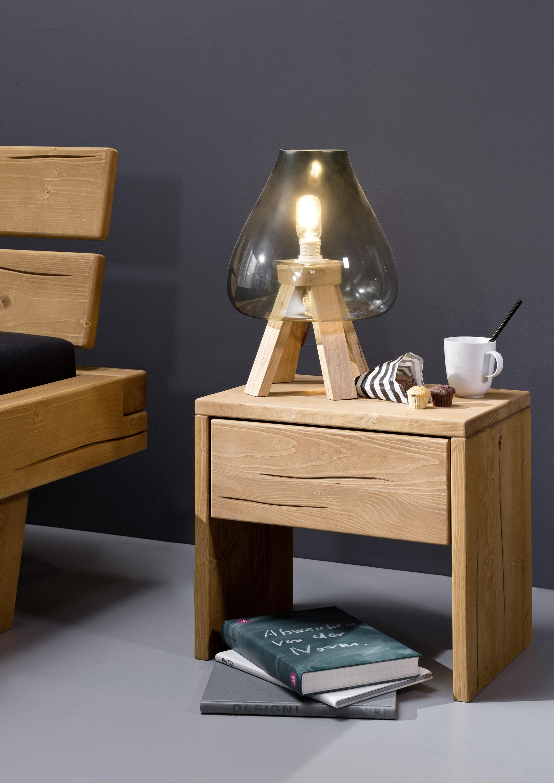 NACHTSCHRANK Kiefer massiv Kieferfarben - Kieferfarben, Natur, Holz (50/45,5/35cm) - Livetastic