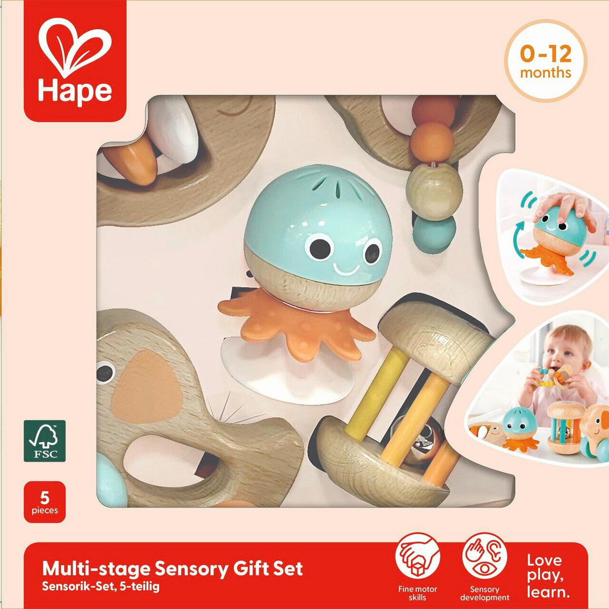 GREIFLING  - Multicolor, Basics, Holz/Kunststoff (0,5kg) - Hape