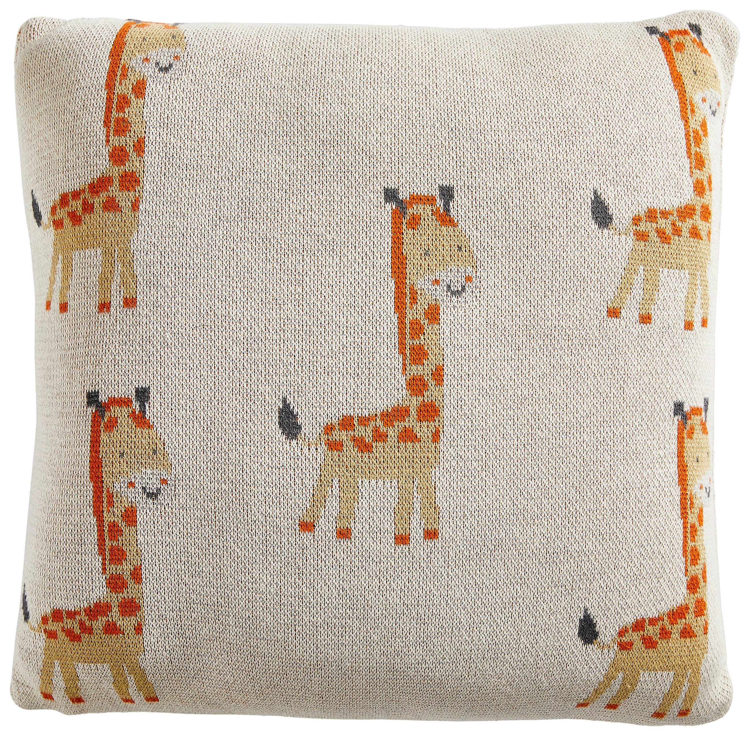 KINDERKISSEN 40/40 cm  - Orange/Weiß, Trend, Textil (40/40cm) - Avelia