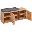 GARDEROBENBANK  in 120/49/40 cm  - Eichefarben/Anthrazit, Natur, Holz/Holzwerkstoff (120/49/40cm) - Linea Natura