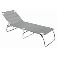 SONNENLIEGE 60/42/190 cm  - Silberfarben/Grau, Design, Textil/Metall (60/42/190cm) - FIAM