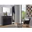 SCHUHSCHRANK Alufarben, Anthrazit - Anthrazit/Alufarben, Design, Glas/Holzwerkstoff (102/98/33,5cm) - Dieter Knoll