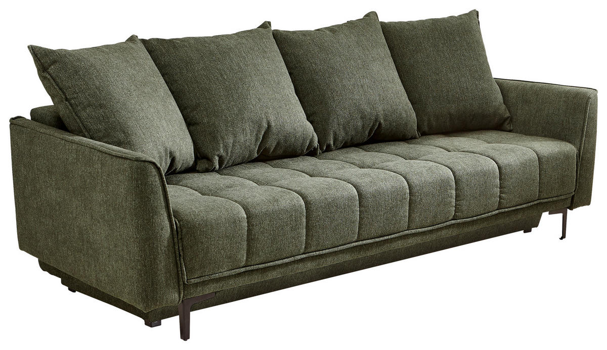 BÄDDSOFFA i flatväv grön  - grön/svart, Design, textil (235/70/108cm) - Livetastic