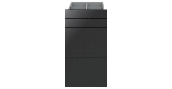 SCHUBLADENSET 45,3/83/46,8 cm - Anthrazit Hochglanz, KONVENTIONELL, Holzwerkstoff (45,3/83/46,8cm) - Hom`in