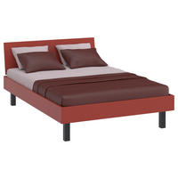 BETT 140/200 cm  in Rot, Koralle  - Koralle/Rot, Design, Metall (140/200cm) - Xora