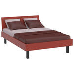 BETT 140/200 cm  in Rot, Koralle  - Koralle/Rot, Design, Metall (140/200cm) - Xora