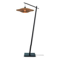 STEHLEUCHTE 60/176 cm    - Schwarz/Naturfarben, Trend, Holz (60/176cm) - Good & Mojo