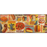 KÜCHENLÄUFER 75/190 cm Snack Attack Beige  - Beige, Trend, Kunststoff/Textil (75/190cm) - wash+dry