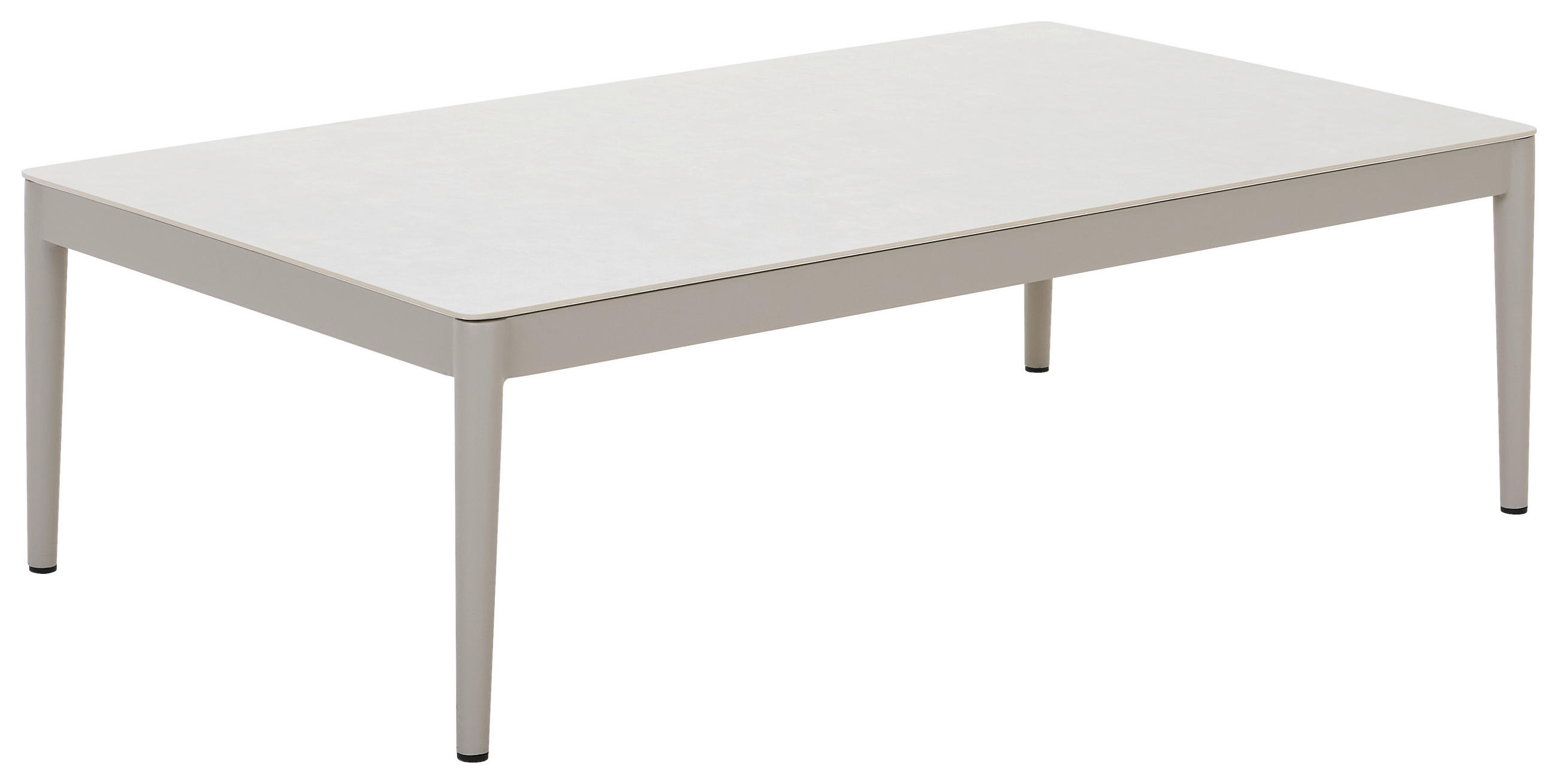 LOUNGETISCH 118/68/35 cm Metall, Kunststoff, Keramik  - Hellgrau/Weiß, Design, Keramik/Kunststoff (118/68/35cm) - Amatio
