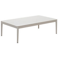 LOUNGETISCH 118/68/35 cm Metall, Kunststoff, Keramik  - Hellgrau/Weiß, Design, Keramik/Kunststoff (118/68/35cm) - Amatio