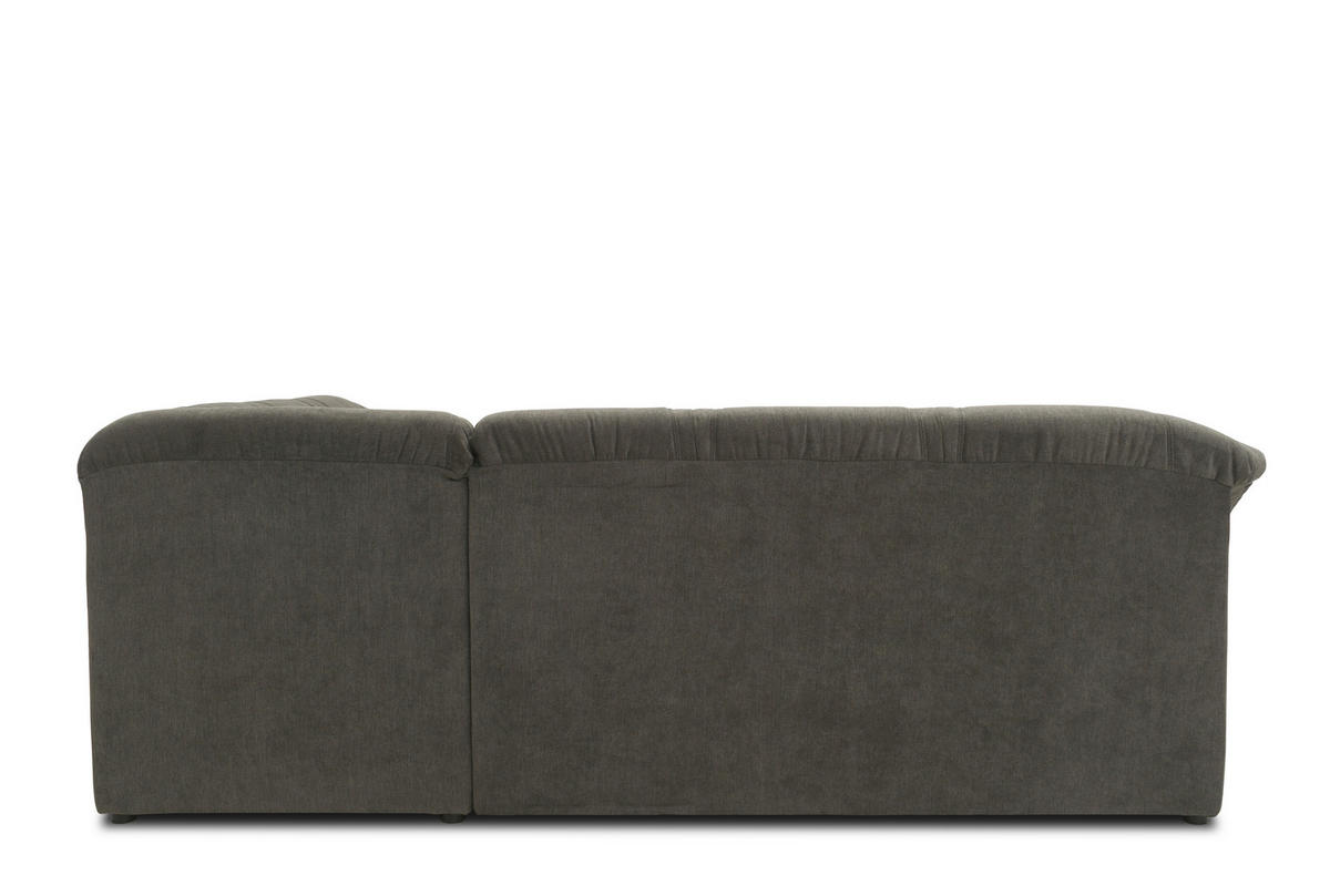 ECKSOFA Greige Mikrofaser  - Greige/Schwarz, KONVENTIONELL, Kunststoff/Textil (240/190cm) - MID.YOU