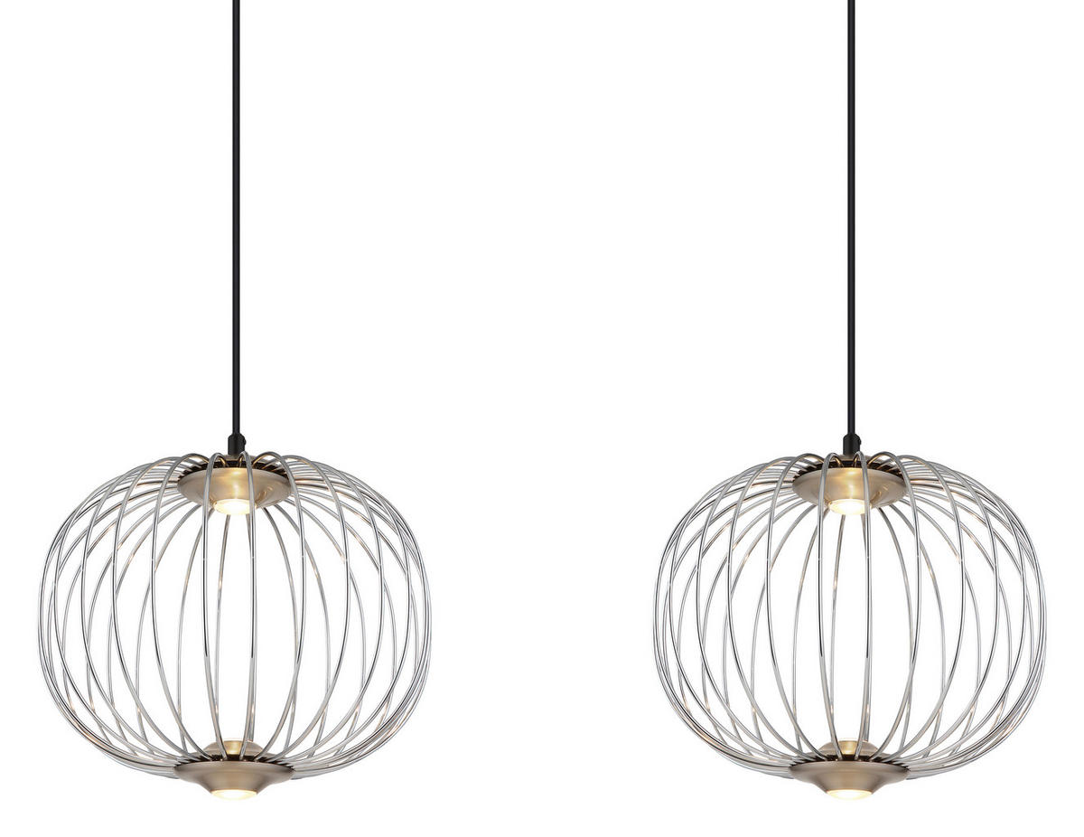 LED-HÄNGELEUCHTE 126/30/150 cm  - Chromfarben/Schwarz, Design, Kunststoff/Metall (126/30/150cm)