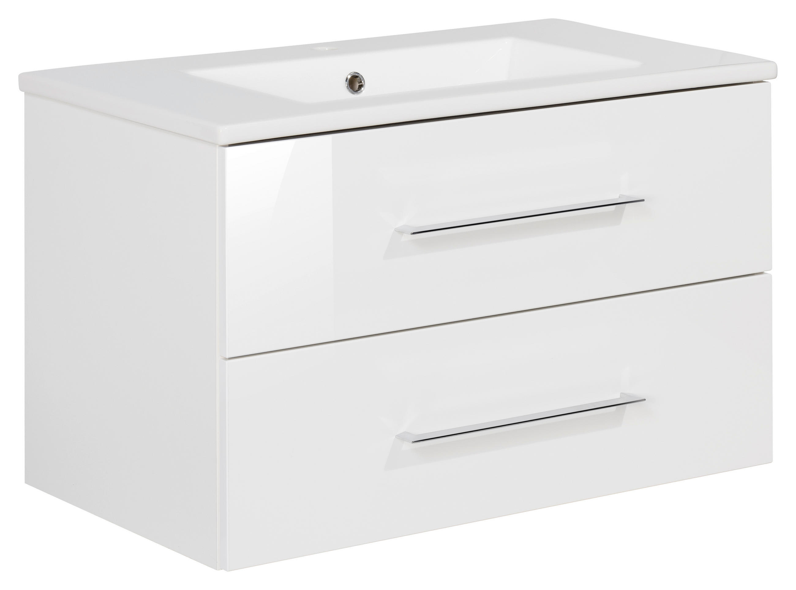 Waschbecken Mit Unterschrank Perfekt B: 82 Cm Weiß