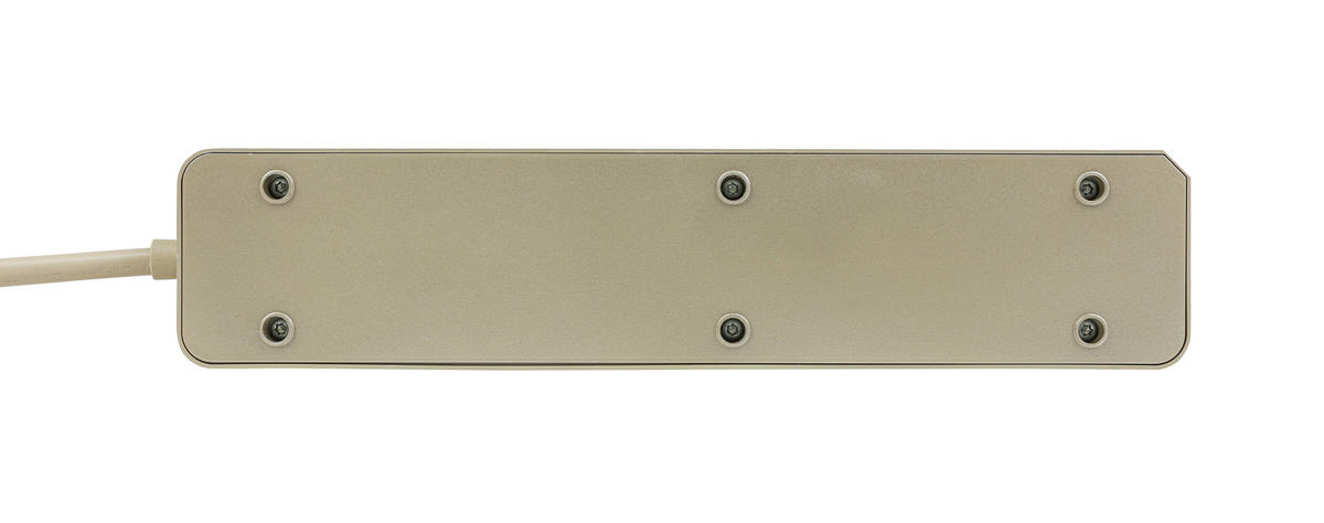 STECKDOSENLEISTE - Goldfarben, Basics, Kunststoff/Metall (24/5,5/4cm) - Mican