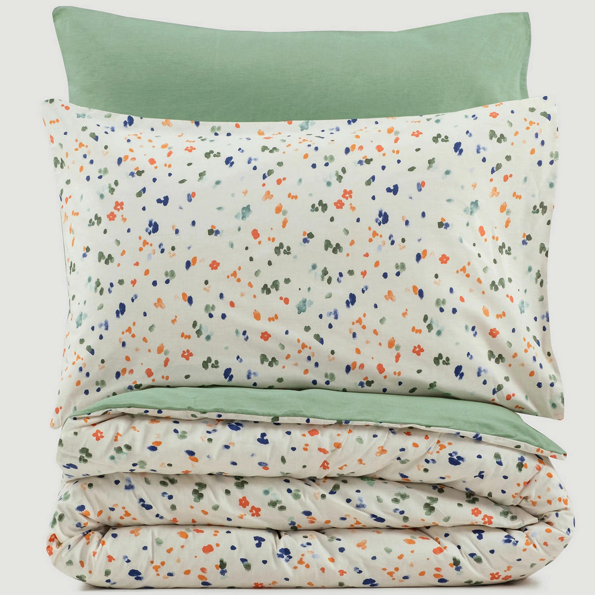 BETTWÄSCHE 155/220 cm  - Multicolor/Grün, Basics, Textil (155/220cm)