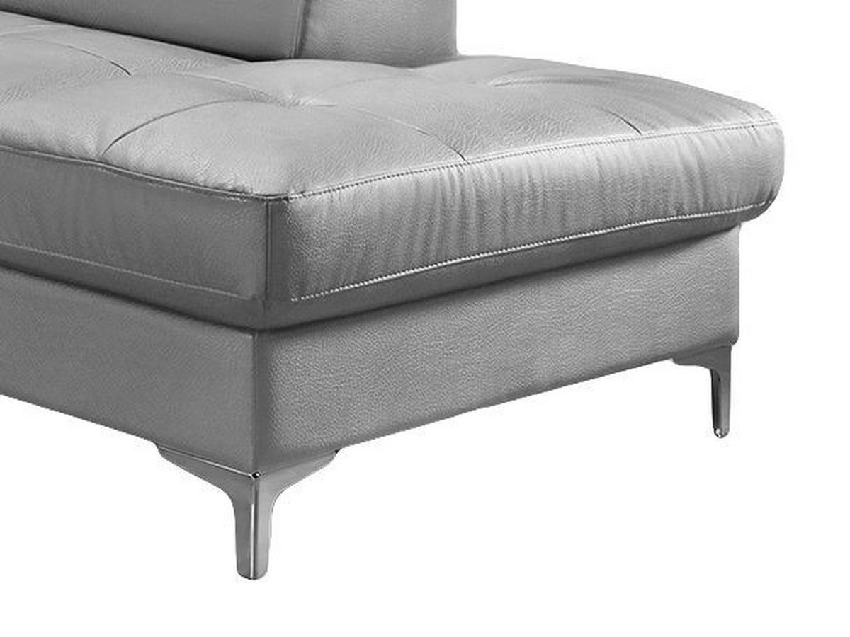 ECKSOFA in Echtleder Schwarz  - Chromfarben/Schwarz, Design, Leder/Metall (226/169cm) - Livetastic