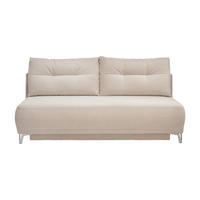 SCHLAFSOFA in Cord Beige  - Chromfarben/Beige, Modern, Textil/Metall (198/90/100cm) - Livetastic