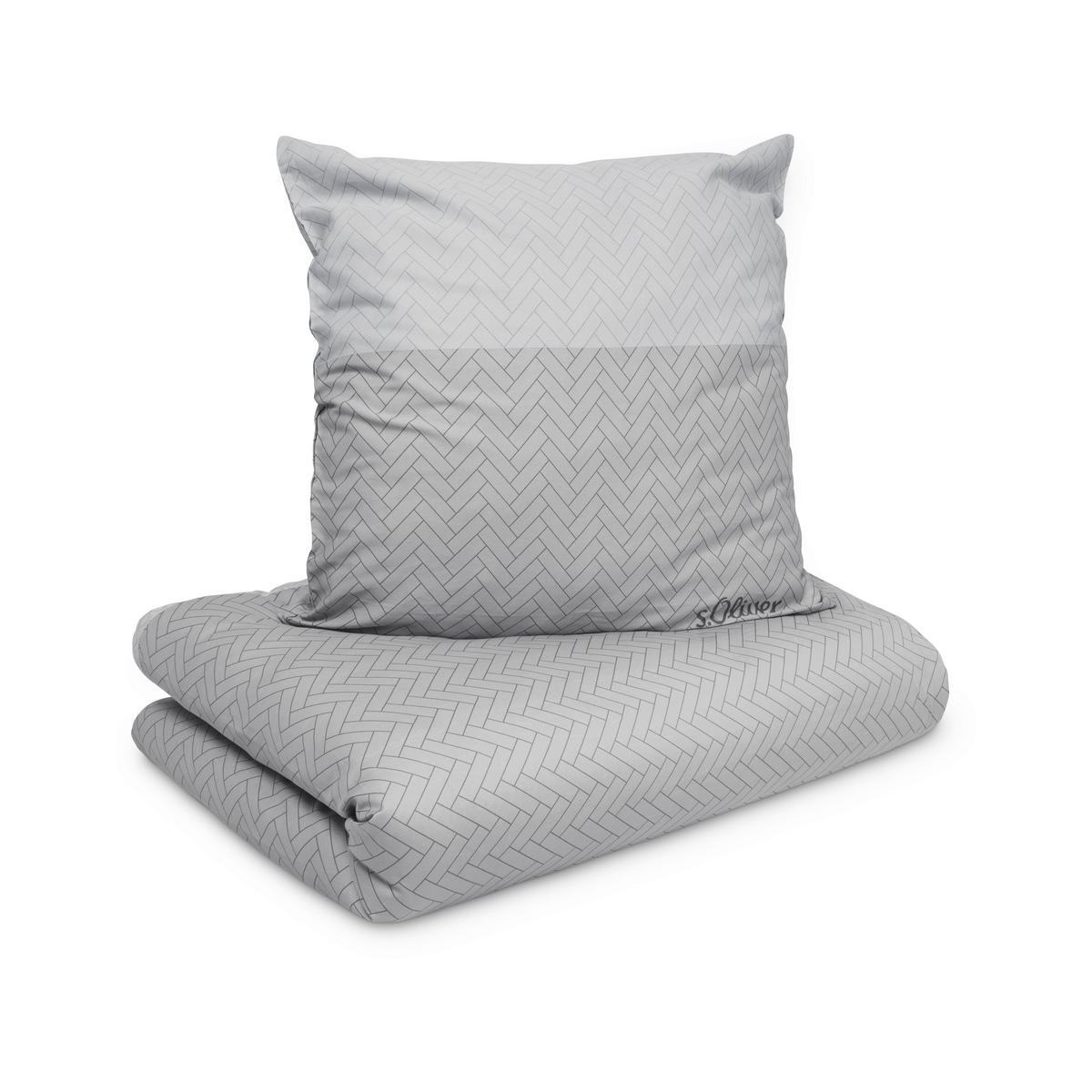 BETTWÄSCHE Makosatin 135/200 cm  - Grau, Basics, Textil (135/200cm) - S. Oliver