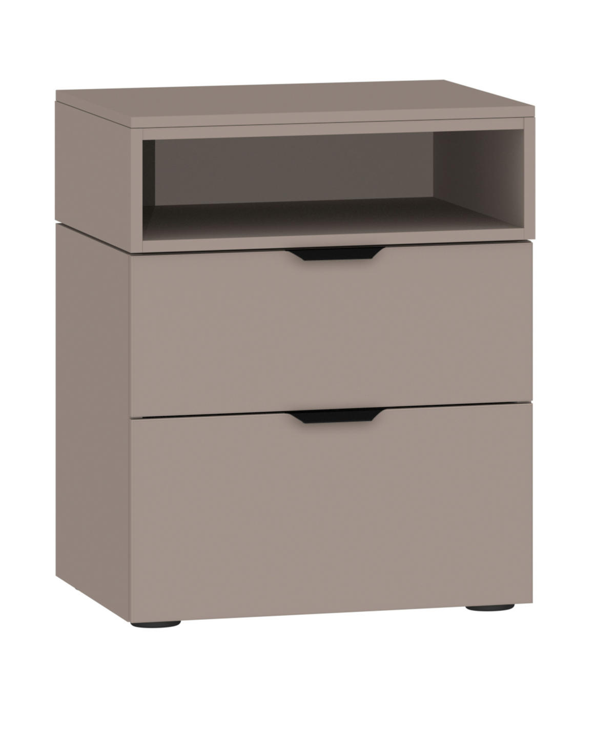 NACHTSCHRANK 45/55/43 cm  - Hellbraun/Schwarz, Design, Holzwerkstoff/Kunststoff (45/55/43cm) - Jutzler