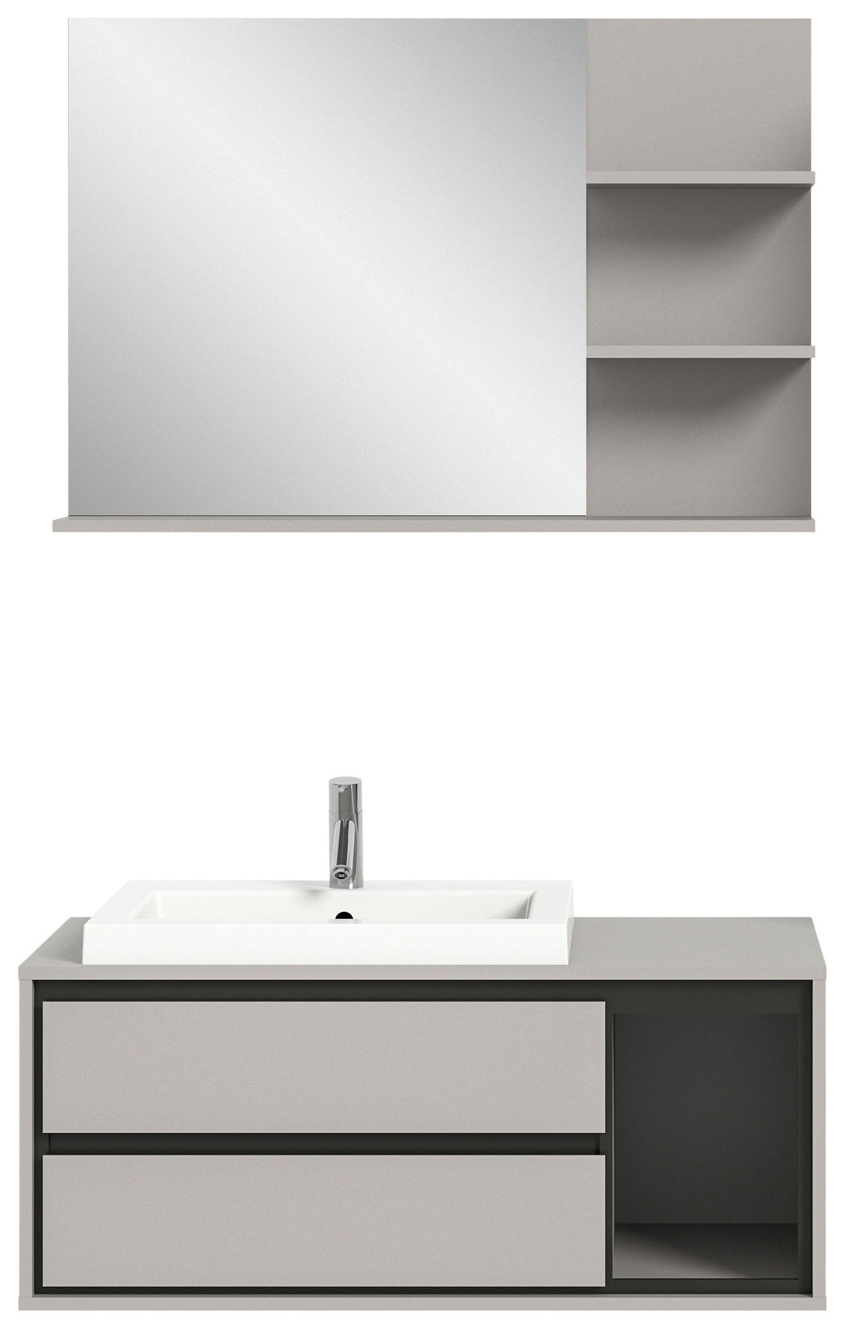 WANDSPIEGEL 100/69/16 cm  - Grau, MODERN, Holzwerkstoff (100/69/16cm) - MID.YOU