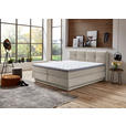 BOXSPRINGBETT 160/200 cm  in Naturfarben  - Schwarz/Naturfarben, KONVENTIONELL, Kunststoff/Textil (160/200cm) - Carryhome