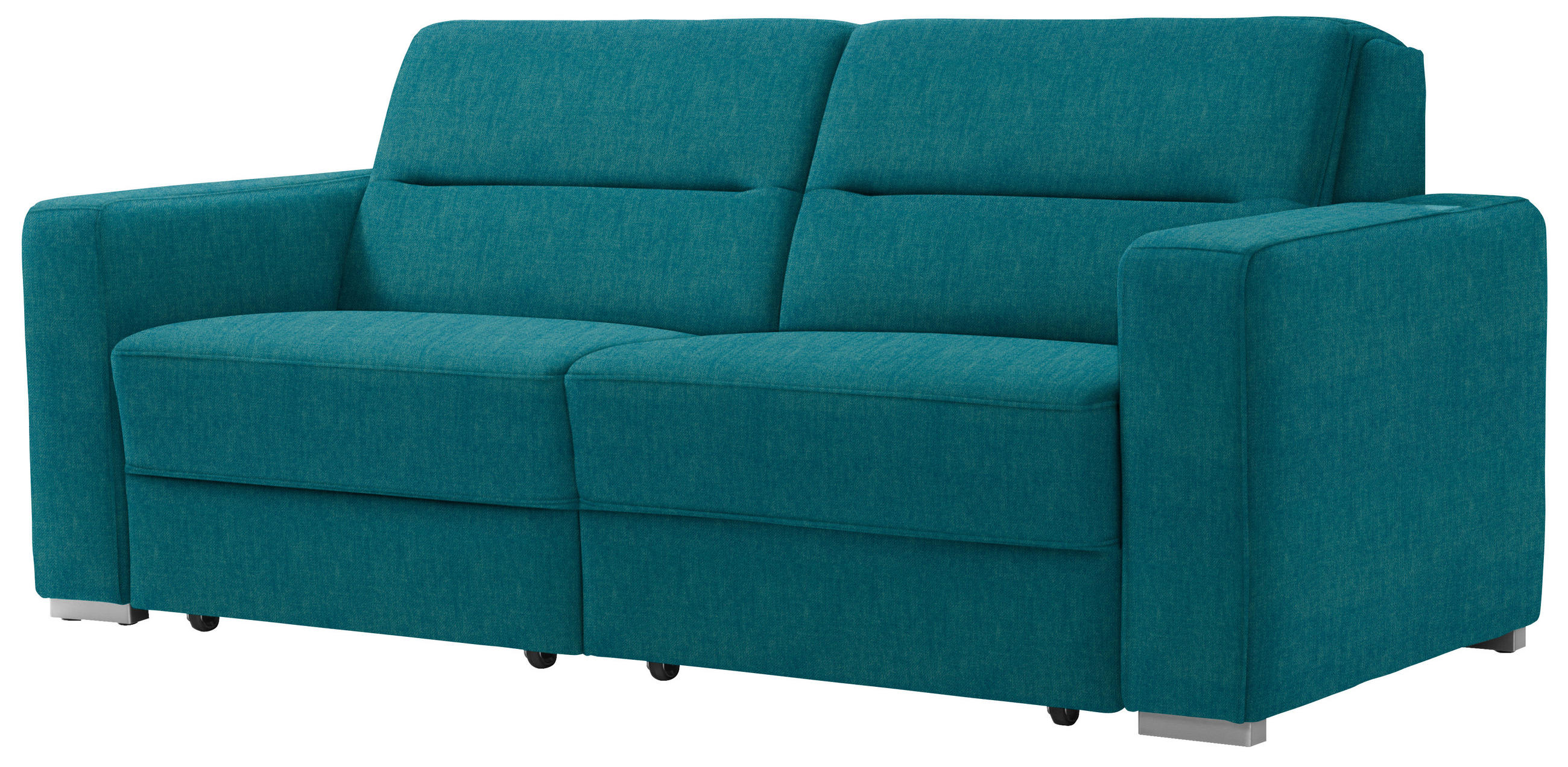 SCHLAFSOFA in Petrol  - Petrol, KONVENTIONELL, Textil/Metall (202/86/92cm) - Sedda