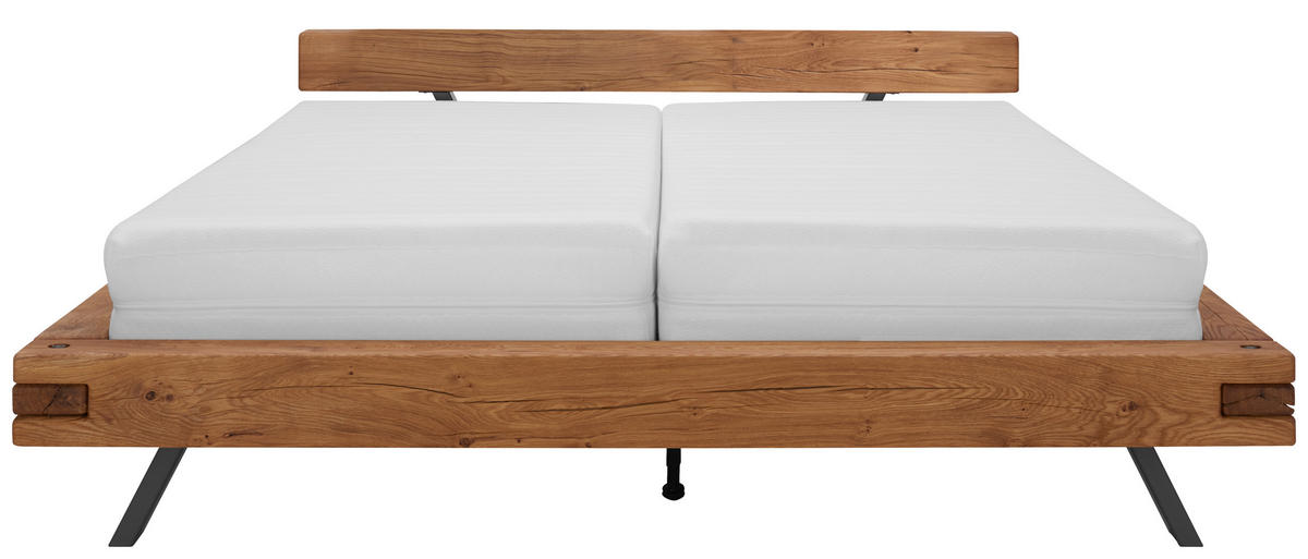 BALKENBETT 160/220 cm  in Eichefarben   - Eichefarben, Natur, Holz/Metall (160/220cm) - Valnatura