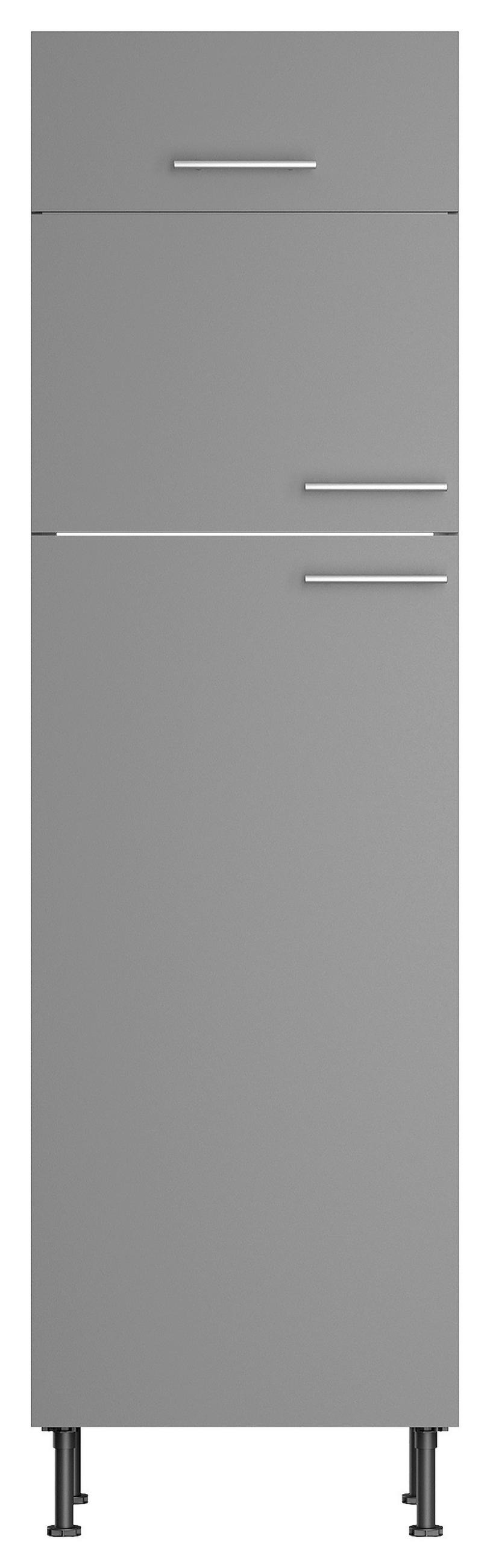 GERÄTEUMBAUSCHRANK 60/211,8/58,1 cm  in Grau  - Edelstahlfarben/Grau, Basics, Holzwerkstoff/Metall (60/211,8/58,1cm) - Optifit