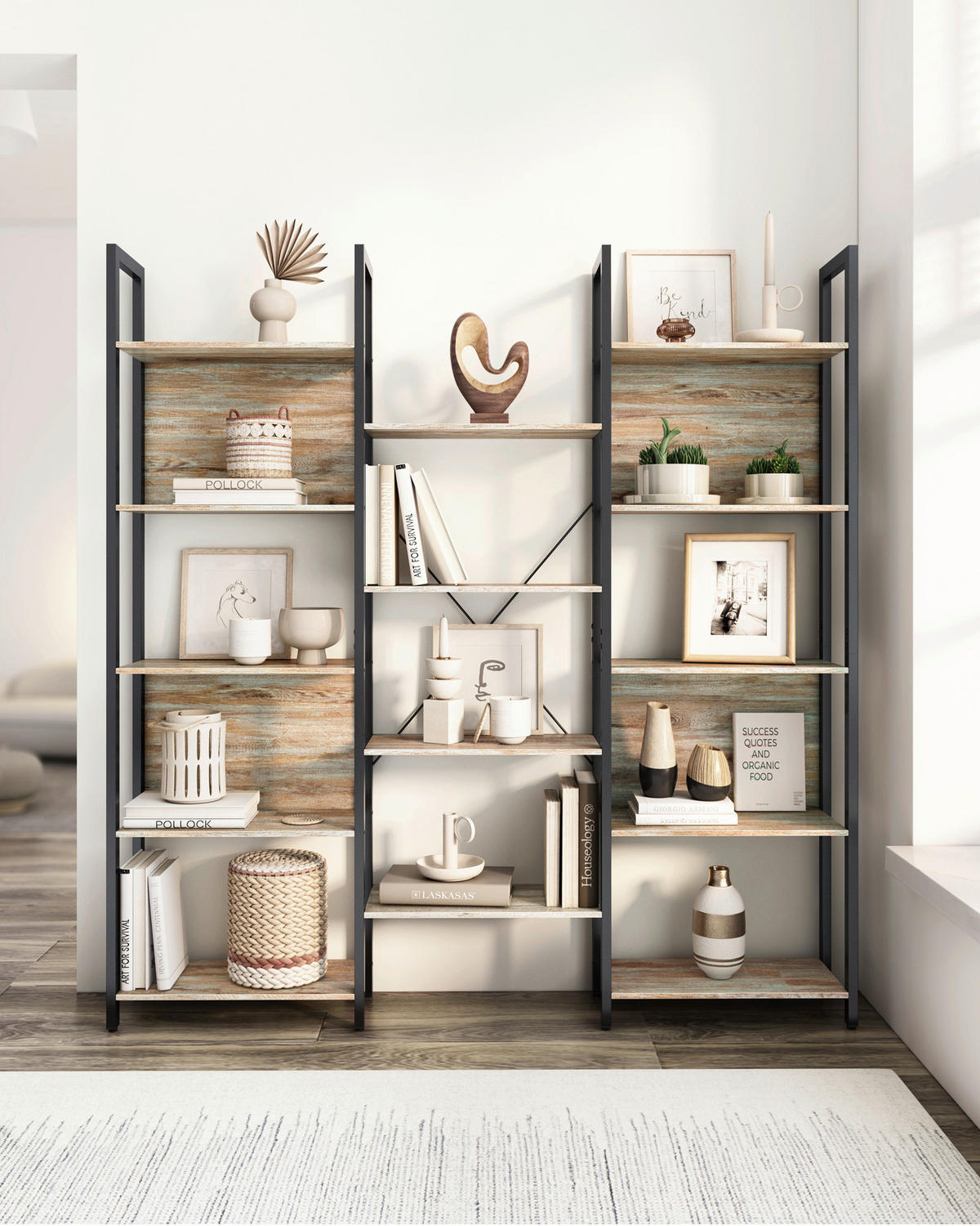 AKTENREGAL 158/166/24 cm  - Schwarz/Braun, Basics, Holzwerkstoff (158/166/24cm) - Boxxx