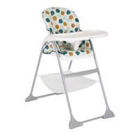KOMBIHOCHSTUHL SnackEase Multicolor Organze  - Multicolor, Basics, Kunststoff (61,2/103/86cm) - Graco