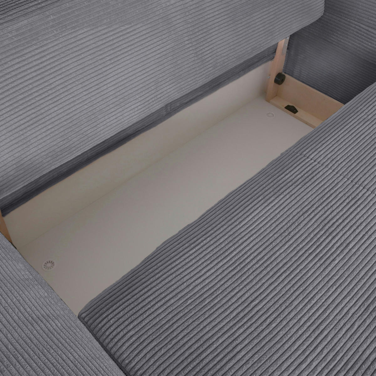 BÄDDSOFFA i manchester ljusgrå  - kromfärg/ljusgrå, Design, textil/plast (176/81/98cm) - MID.YOU