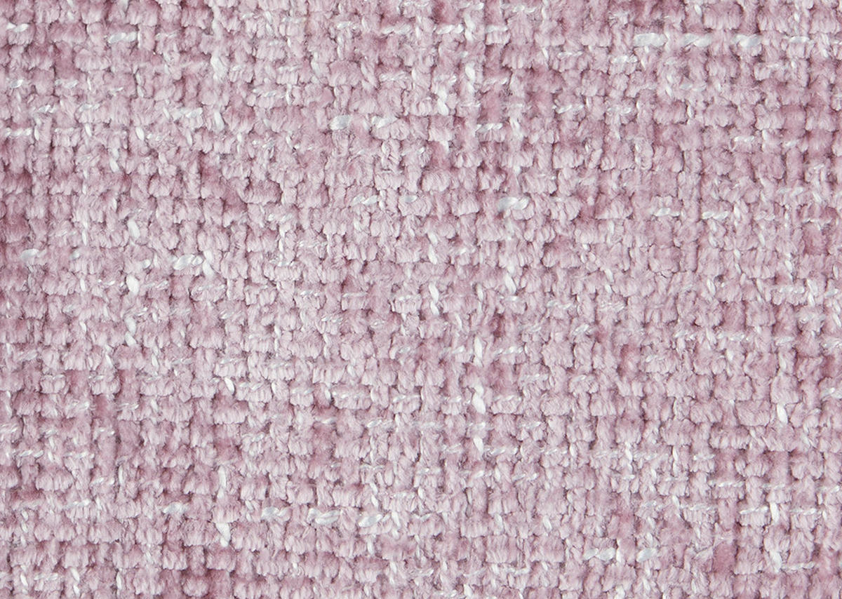 ECKSOFA in Chenille Rosa  - Schwarz/Rosa, Design, Textil/Metall (190/329cm) - Beldomo Style