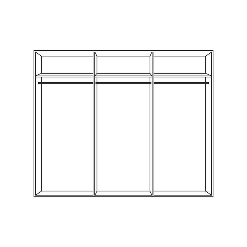 Thumbnail - Carryhome Schwebetürenschrank, Eiche Artisan, Holzwerkstoff, 3 Fächer, 270x210x60 cm, Beimöbel erhältlich, Schlafzimmer,...