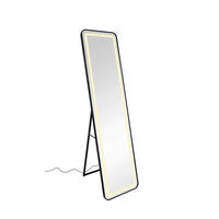 STANDSPIEGEL 50/155/4,5 cm, Schwarz  - Schwarz, Basics, Glas/Metall (50/155/4,5cm)