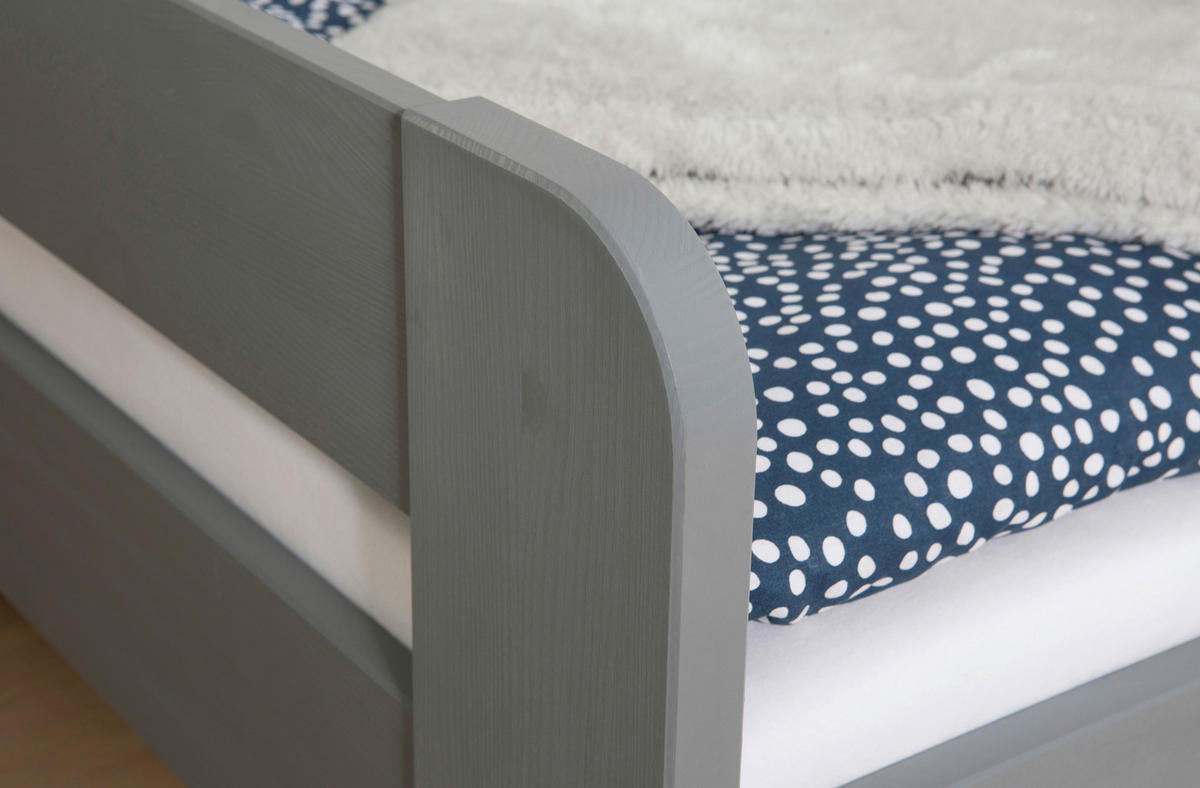 BETT 90/200 cm  in Hellgrau  - Hellgrau, MODERN, Holz (90/200cm) - MID.YOU