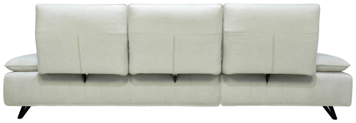 ECKSOFA Creme Chenille  - Creme/Schwarz, Design, Kunststoff/Textil (162/314cm) - Livetastic