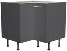 ECKKÜCHE 270/200 cm  in Anthrazit  - Edelstahlfarben/Eichefarben, Basics, Holzwerkstoff/Metall (270/200cm) - Optifit