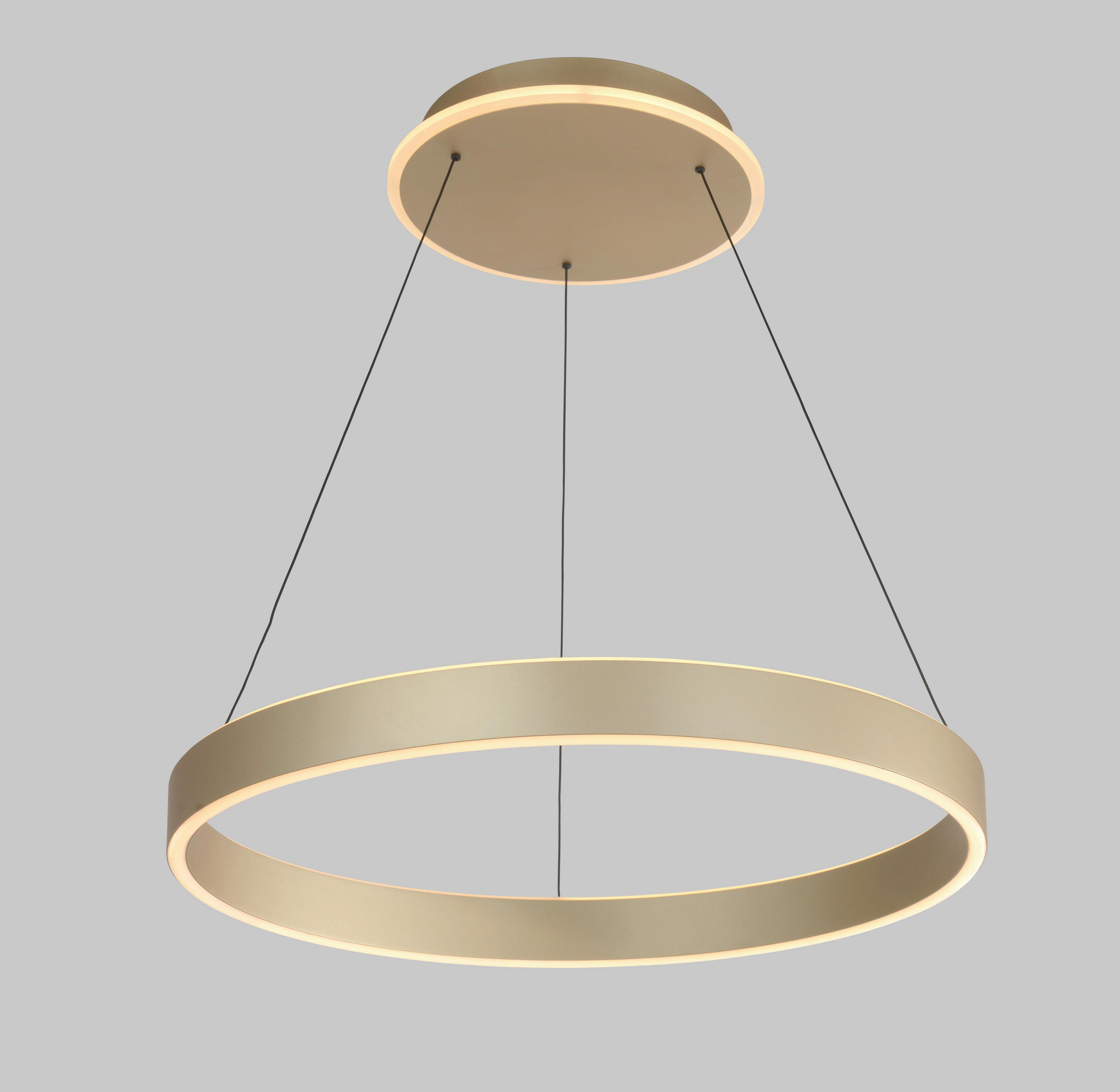LED-PENDELLEUCHTE 60/150 cm  - Goldfarben, LIFESTYLE, Kunststoff/Metall (60/150cm)
