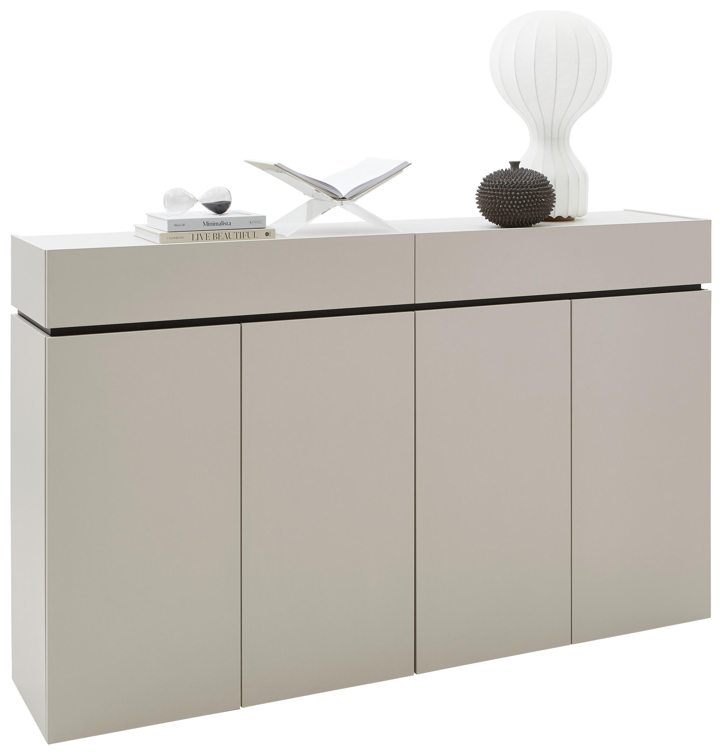 SIDEBOARD 180/111/40 cm  in Kaschmir  - Kaschmir/Schwarz, Design, Holzwerkstoff/Kunststoff (180/111/40cm) - Voleo