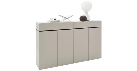 SIDEBOARD 180/111/40 cm  - Kaschmir/Schwarz, Design, Holzwerkstoff/Kunststoff (180/111/40cm) - Voleo