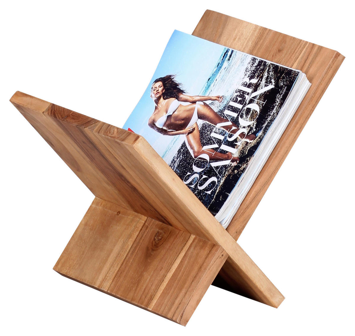 ZEITUNGSSTÄNDER 29/31/28 cm  - Akaziefarben, Modern, Holz (29/31/28cm) - MID.YOU