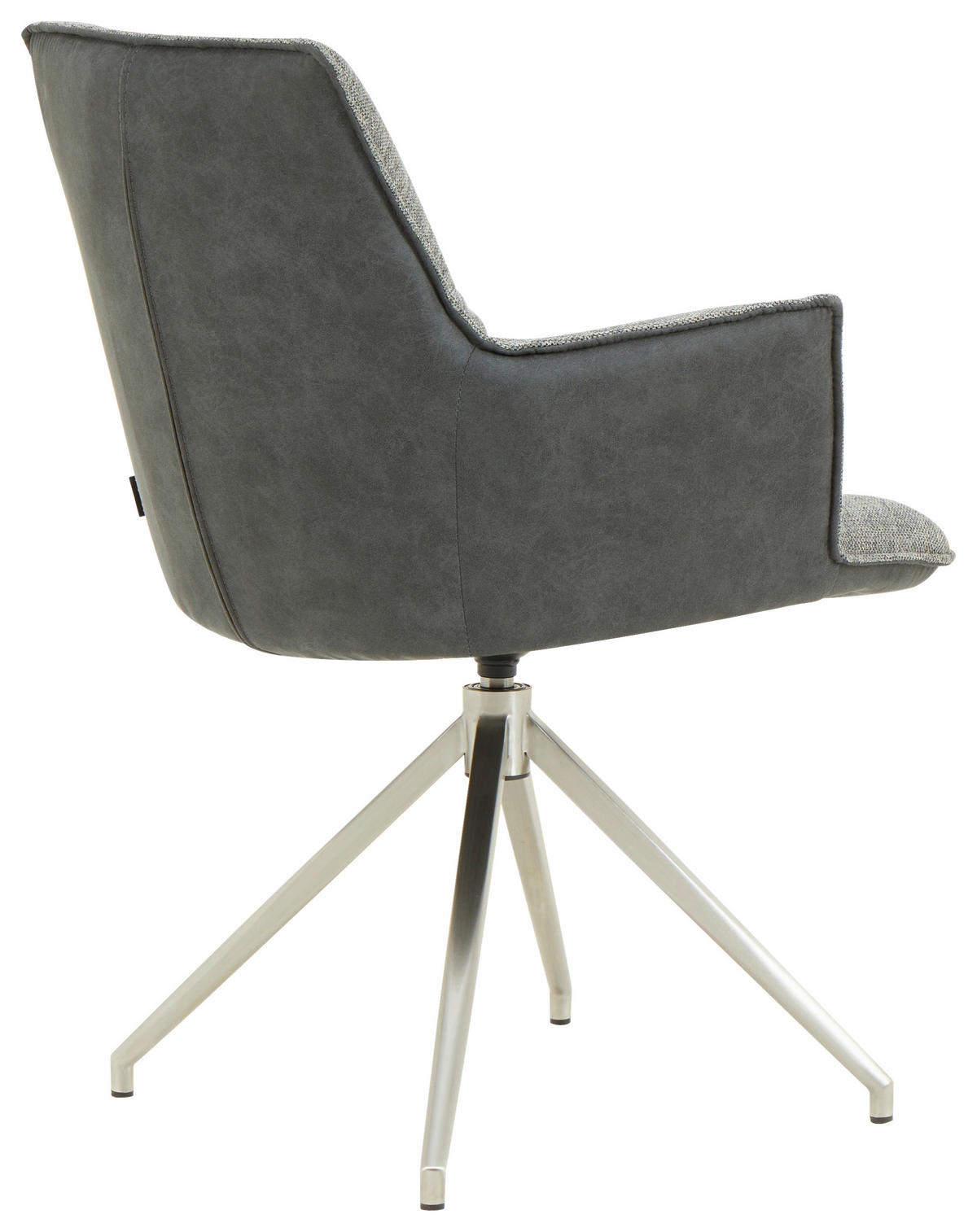 ŽIDLE S PODRUČKAMI, nerezová ocel, mikrovlákno, vzhled lnu, antracitová, světle šedá - černá/světle šedá, Design, kov/textil (59/89,5/63cm) - Novel