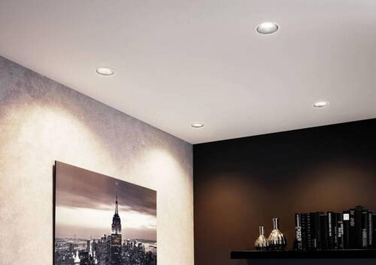 LED-EINBAUSPOT SET 8,8 cm  - Schwarz/Weiß, Basics, Kunststoff/Metall (8,8cm) - Paulmann