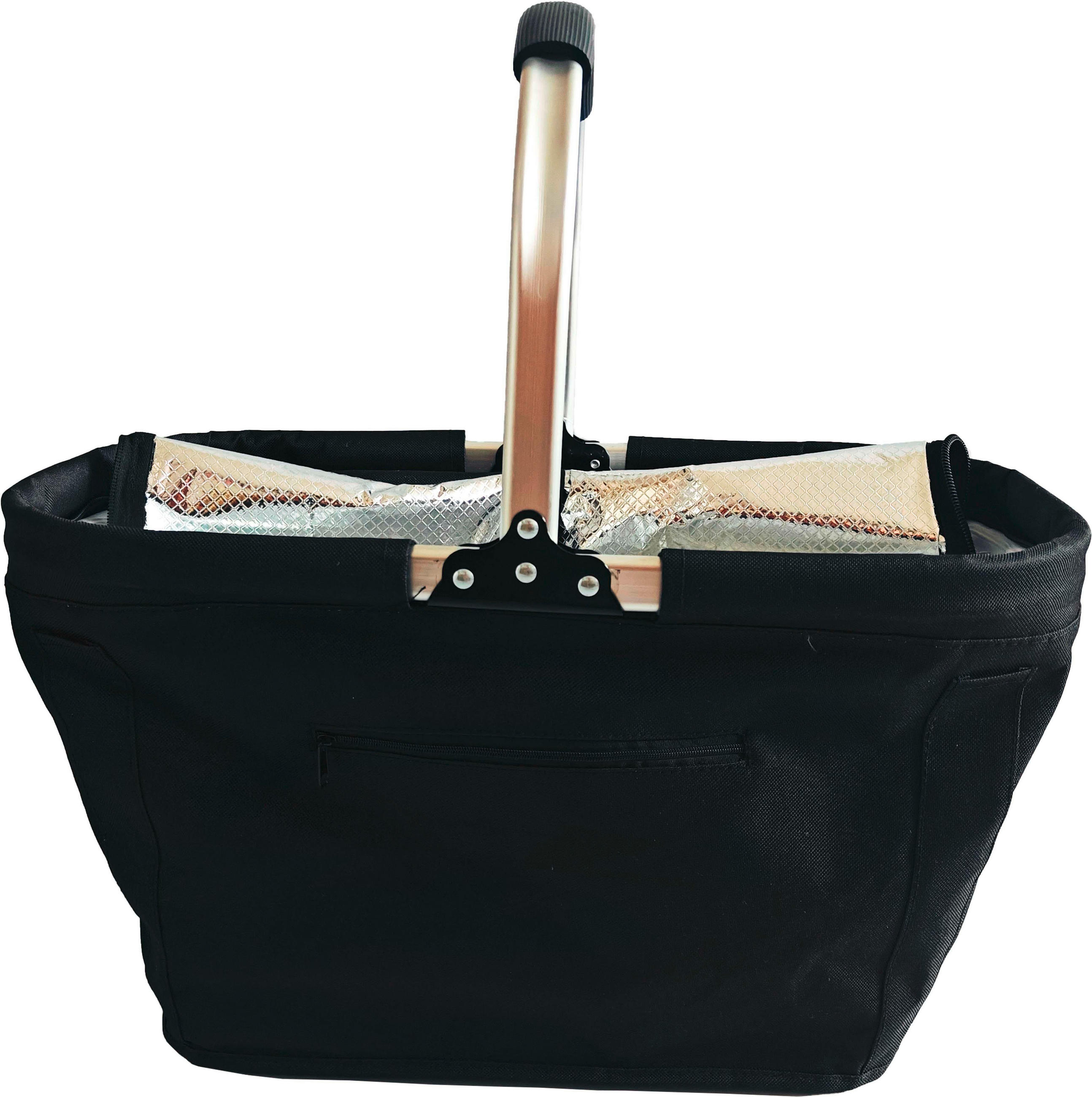 EINKAUFSKORB 50/27/27 cm  - Schwarz, Basics, Kunststoff/Textil (50/27/27cm) - Boxxx