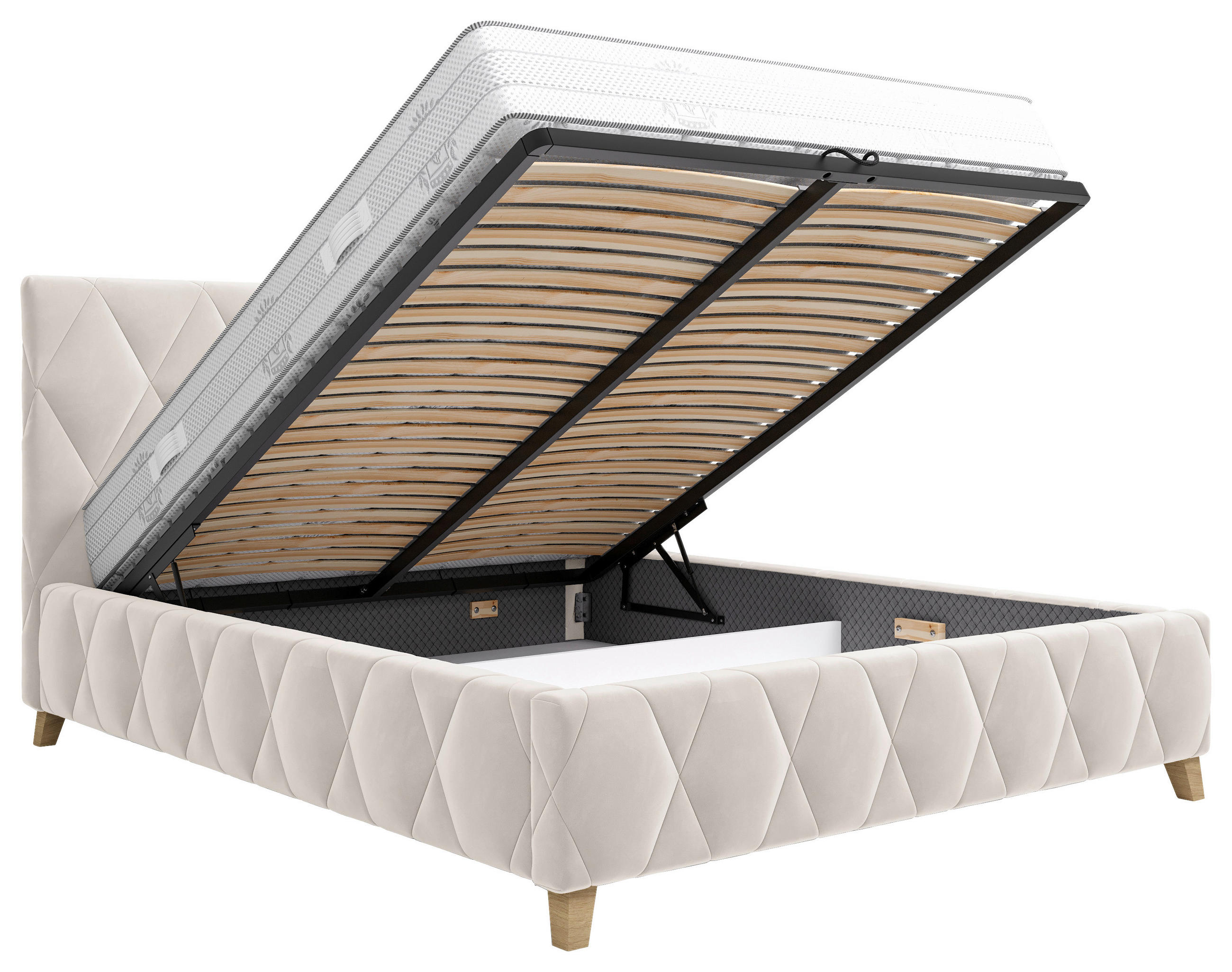 POLSTERBETT 120/200 cm  in Cappuccino  - Cappuccino, Modern, Holz/Holzwerkstoff (120/200cm) - MID.YOU