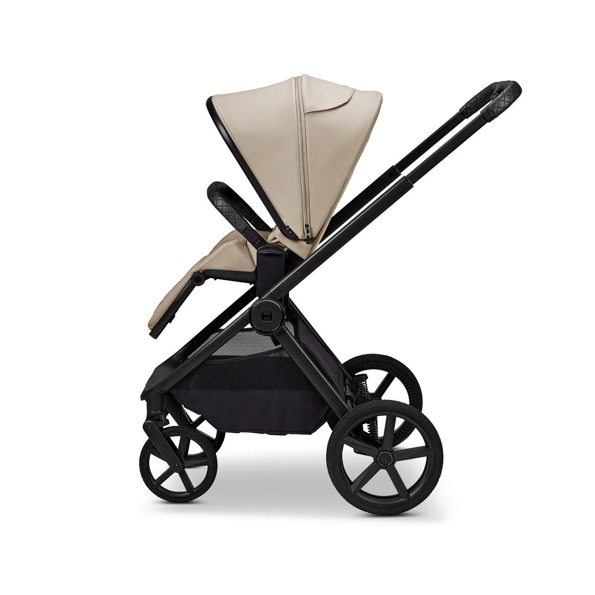 KINDERWAGENSET GIO FOLD ETPU SET  - Sandfarben/Schwarz, Basics, Textil/Metall (120/58/92cm) - Moon Edition